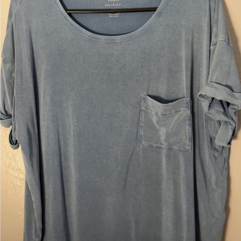 Blue T-Shirt with Pocket